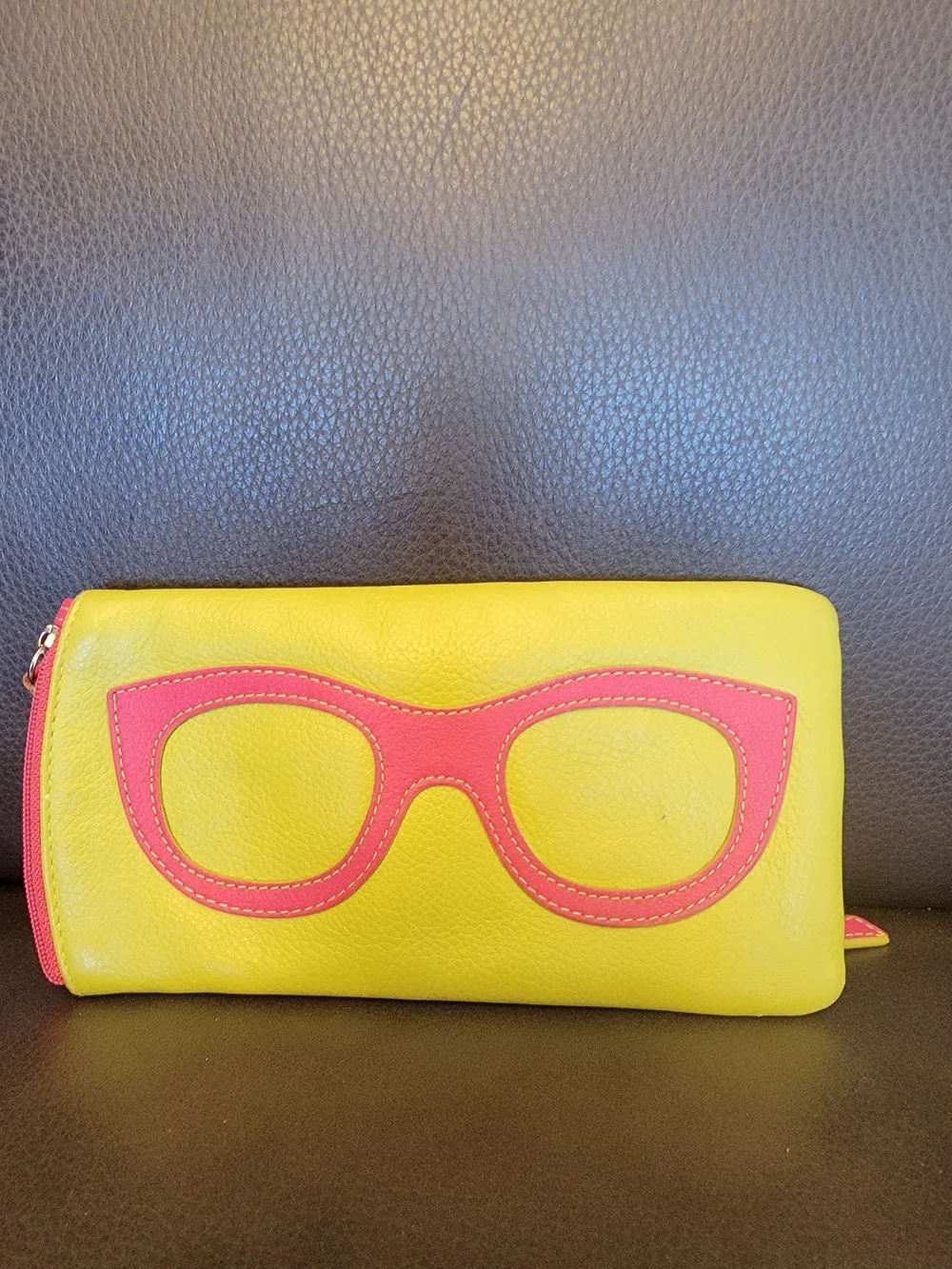 ili New York Smooth Leather Soft Eyeglass Case